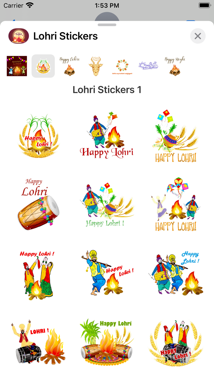 Lohri Stickers