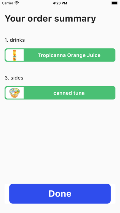 FITB Food Pantry App Screenshot