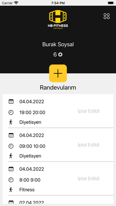 HB Fitness Randevu Screenshot