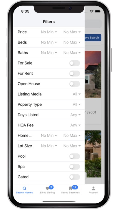 LVR Home Search Screenshot