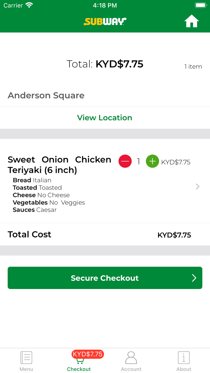 Subway Cayman Islands