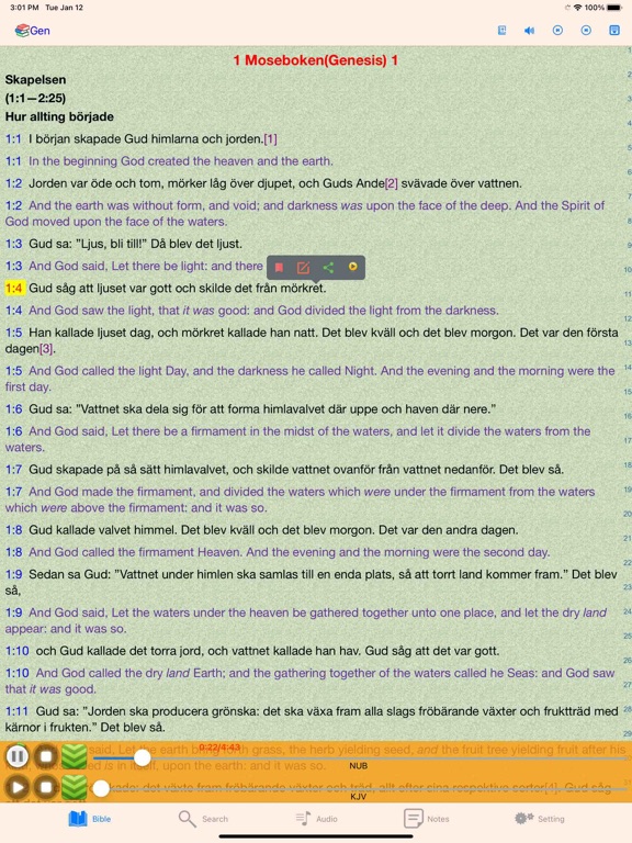 Screenshot #4 pour Swedish Finnish English Bible