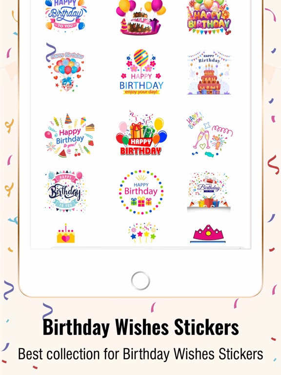 Screenshot #5 pour Birthday Wishes - Fun Stickers