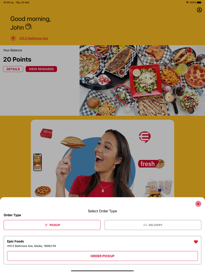 Epic Foods Mobile App