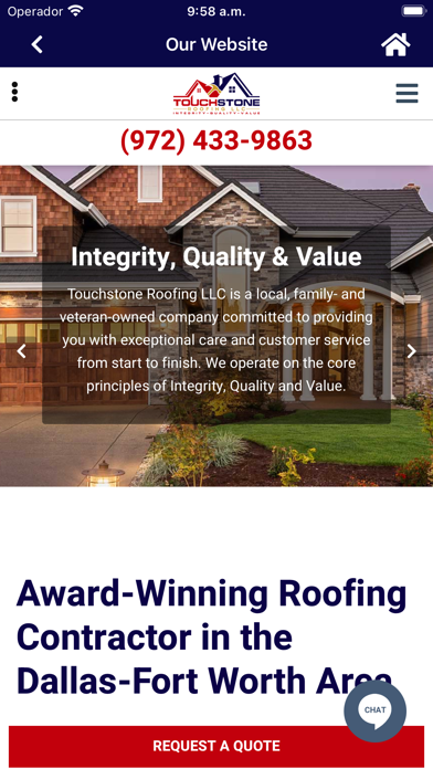 Touchstone Roofing LLC Screenshot