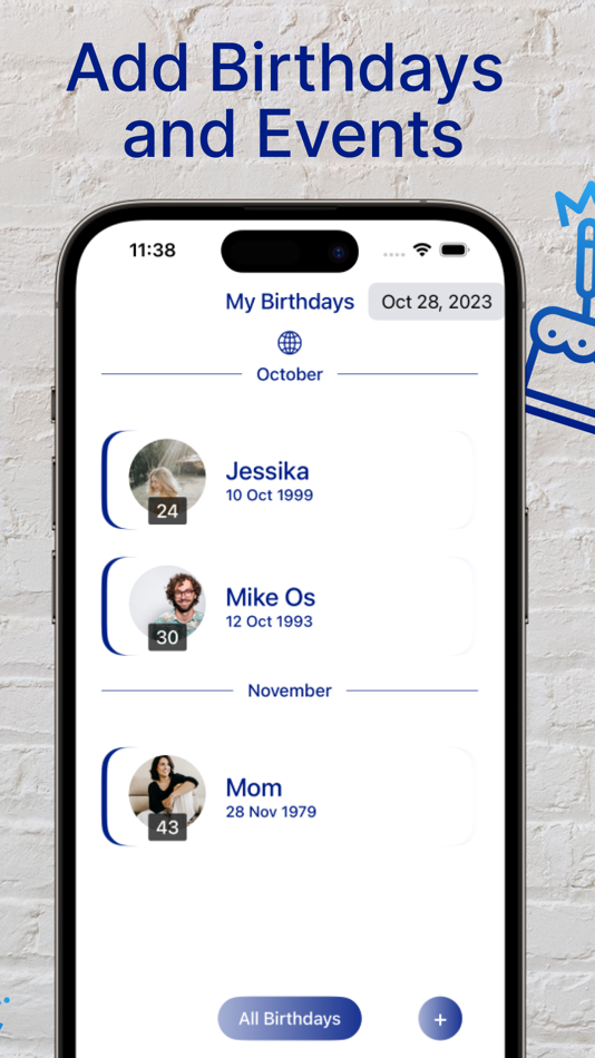 #3. Birthday and Event Tracker (iOS) 由: Alexandru Angan
