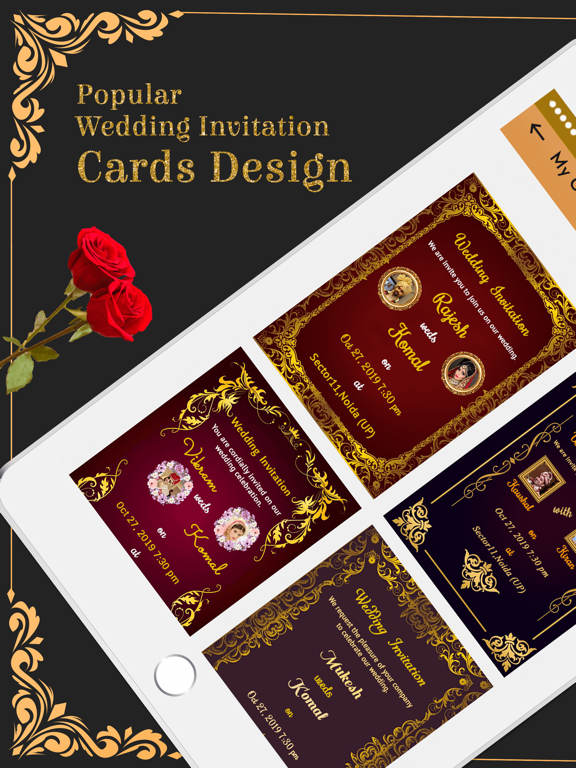 Wedding Cards with Photo iPad screenshot 1 - Photo & Video app