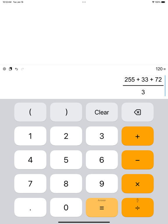 Intuitive Calculator iPad screenshot 1 - Utilities app
