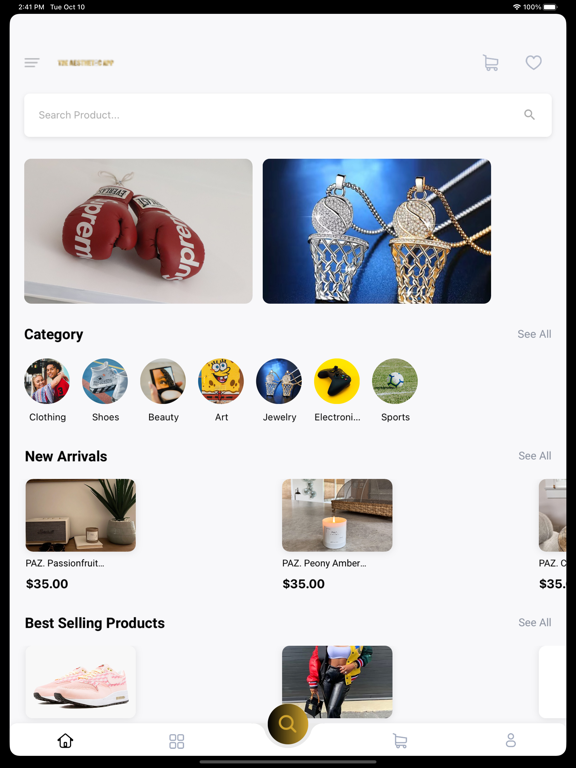 The Aesthetic App iPad screenshot 2 - Shopping app