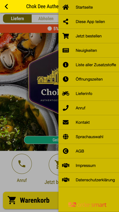 Chok Dee Thai Küche Screenshot