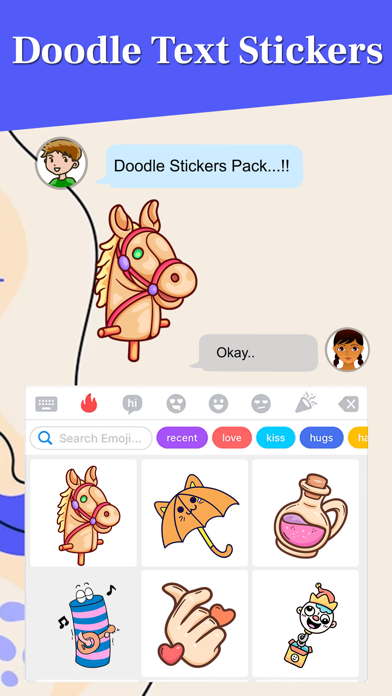 Screenshot #3 pour Doodle Text Stickers