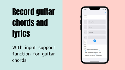 Guitar Chord & Lyrics Note App Screenshot