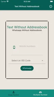 text without addressbook iphone screenshot 2