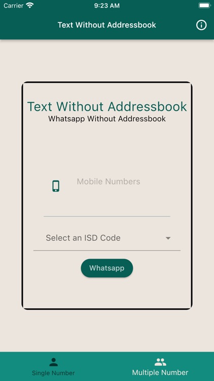 Text without Addressbook
