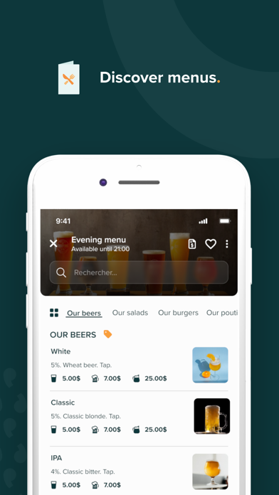 Me N ü - Restaurant menus Screenshot