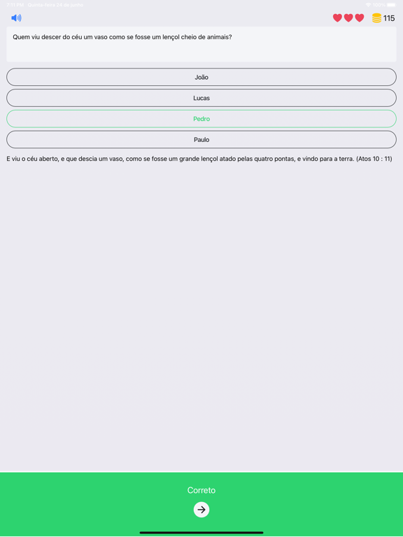 Screenshot #4 pour Perguntas Bíblicas: Jogo Quiz