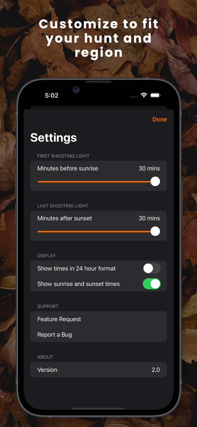 Shooting Light Hunt Clock