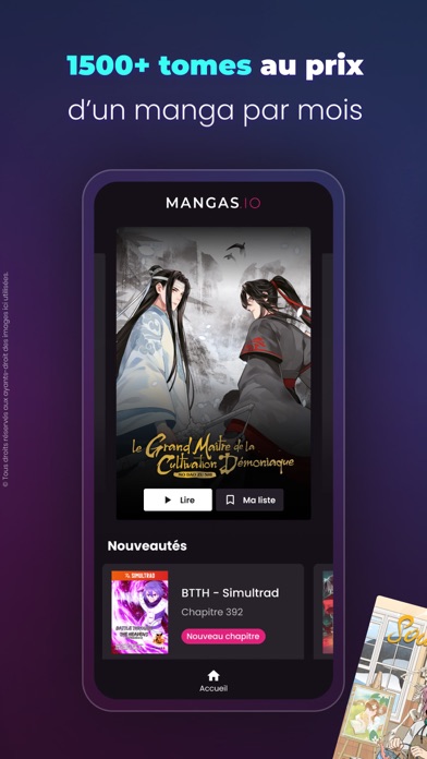 Screenshot #1 pour Mangas.io - 100% manga, 0% pub