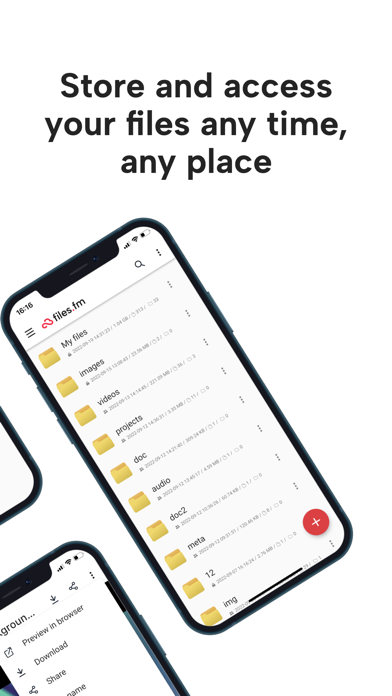 Files.fm Cloud storage Screenshot