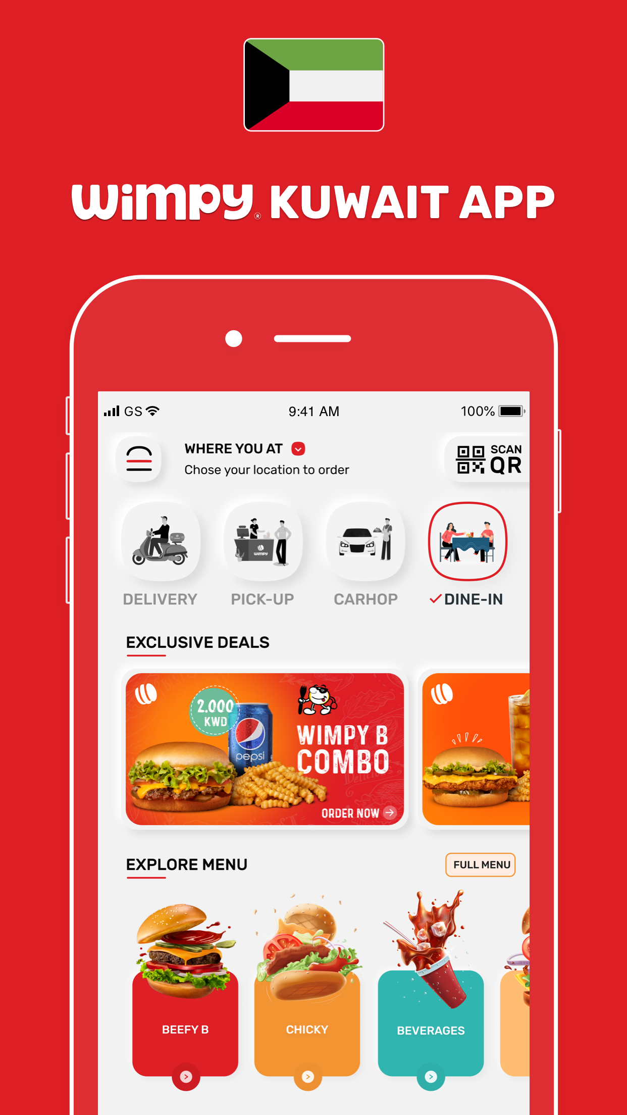 Wimpy Kuwait - Order Burgers