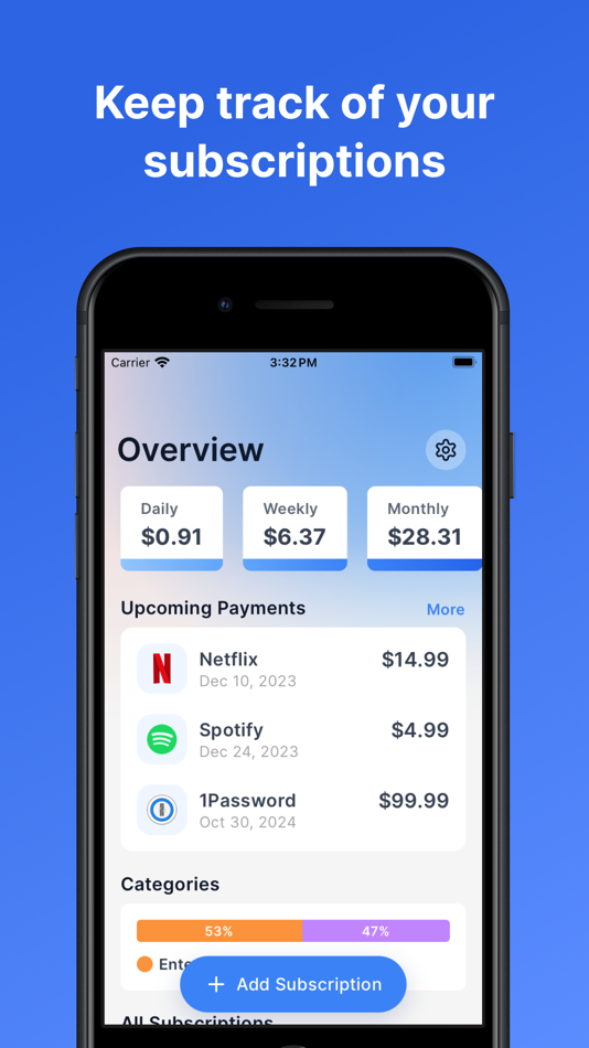 #2. Subtree - Track Subscriptions (iOS) 由: Qvalitech Engineering OU