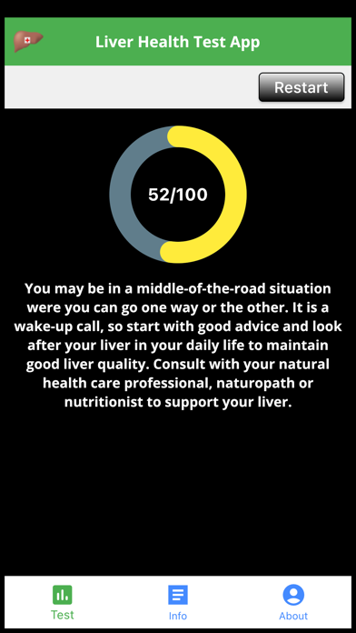 Liver Health Test App Screenshot