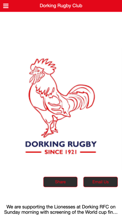 Dorking Rugby Club Screenshot