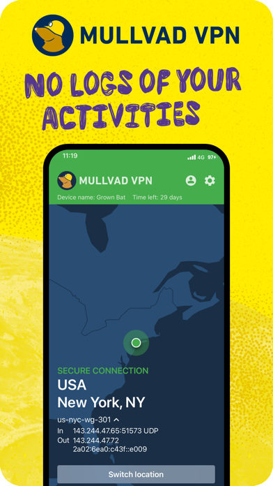 Mullvad VPN Screenshot