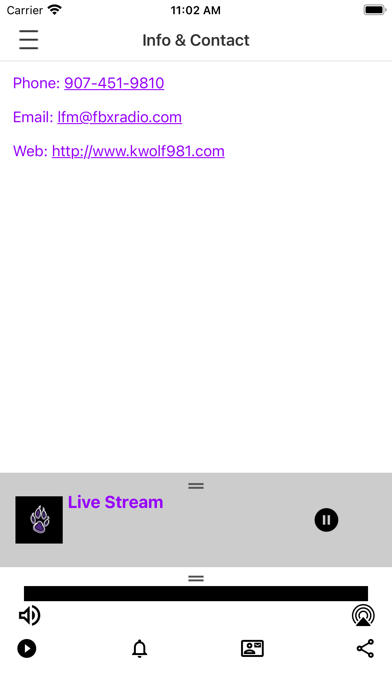 Kwolf 98.1FM Screenshot