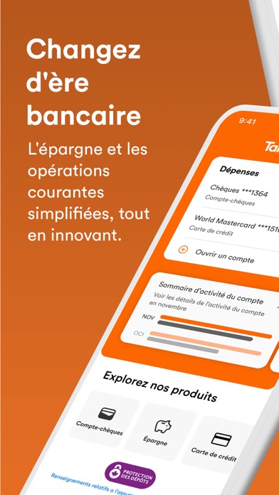 Screenshot #1 pour Banque Tangerine
