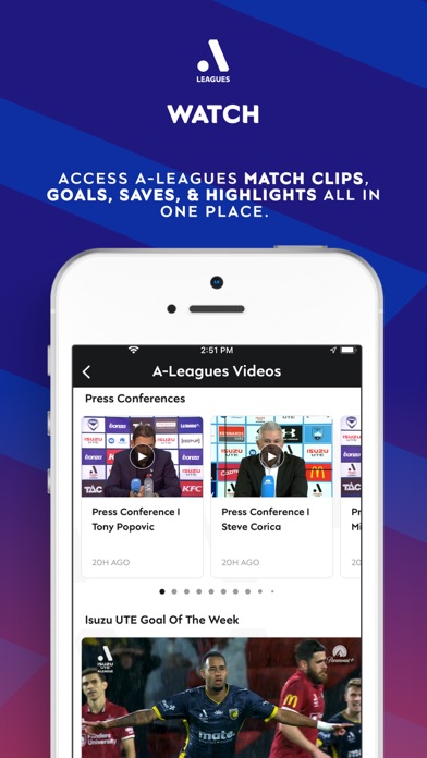 A-Leagues Official App Screenshot