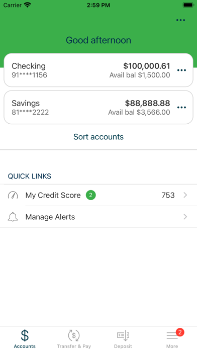 Somerset Regal Mobile Banking Screenshot