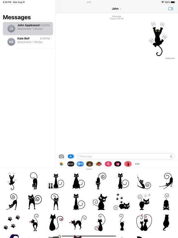 Screenshot #4 pour Black Funny Cat Stickers