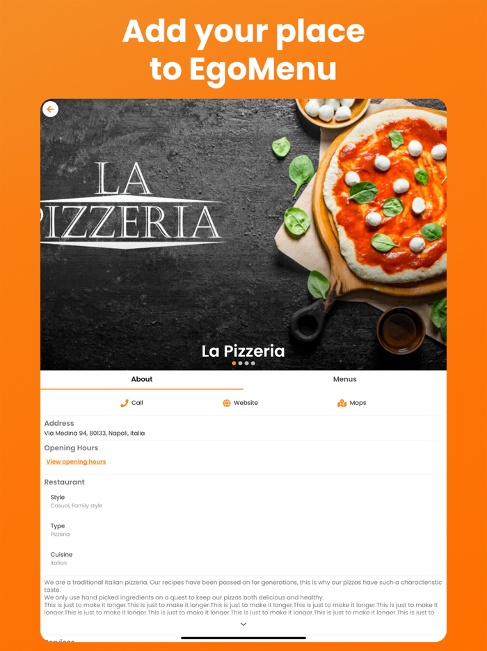 EgoMenu stunning online menus