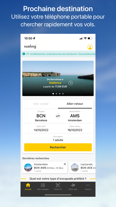 Screenshot #1 pour Vueling Airlines-Cheap Flights