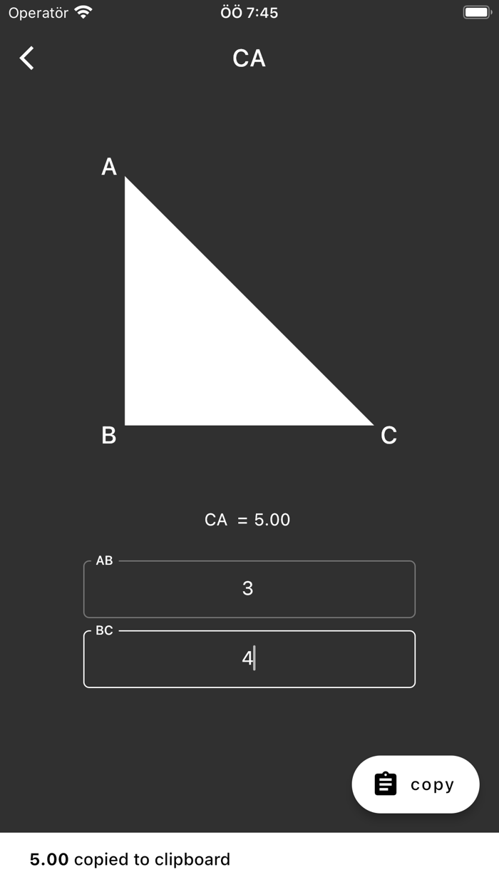 Triangle Calculator Pythagoras