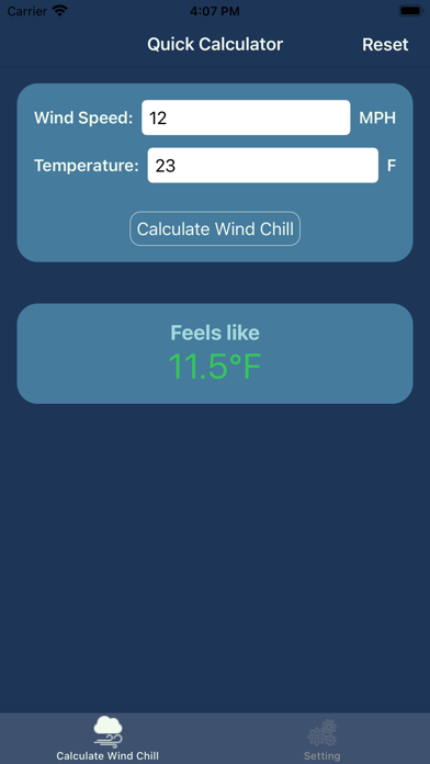 Calculate That Wind Chill Screenshot