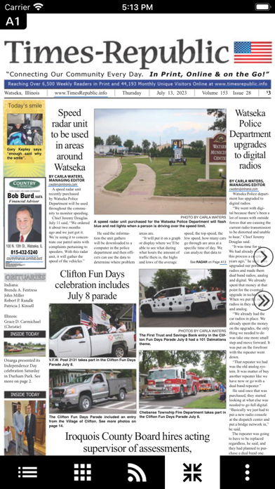 Iroquois County Times-Republic Screenshot