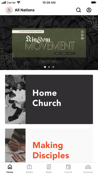 All Nations Church App Screenshot