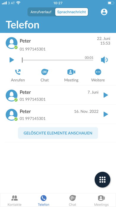Drei Unified Communications Screenshot
