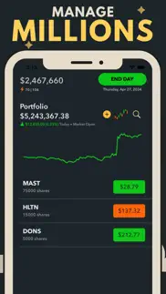 trading game stock market sim iphone screenshot 1