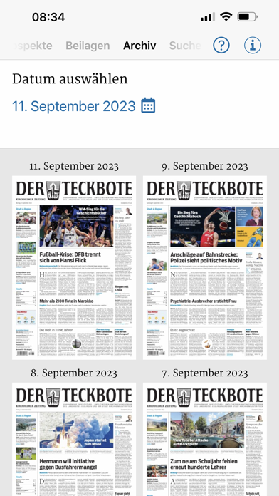 DER TECKBOTE eZEITUNG Screenshot
