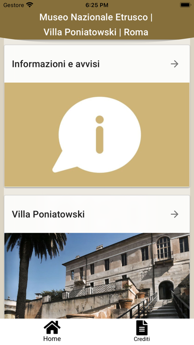 Museo Villa Poniatowski in LIS Screenshot