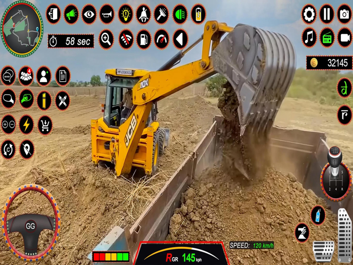 JCB 3Dx Backhoe Loader Driving