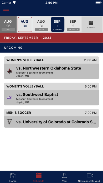 Newman Jets Athletics Screenshot