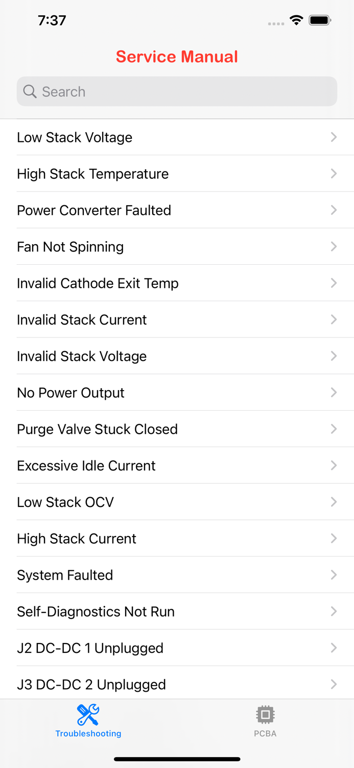 G3 Troubleshooting - fuel cell