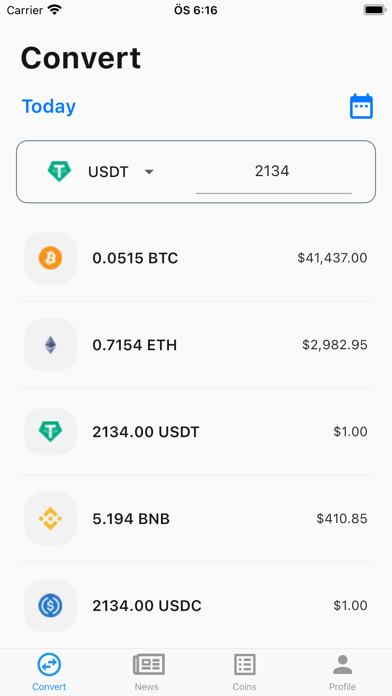 Crypto Gain Loss Converter Screenshot