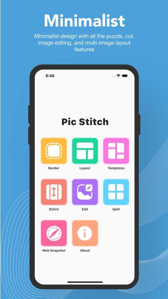 #1. Pic Stitch - Minimalist (iOS) 由: 广州艾拉网络技术有限公司