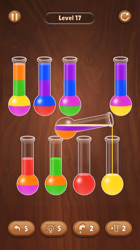 #7. Color Water Sort Wooden Puzzle (iOS) 由: Kim Chinh Nguyen Thi