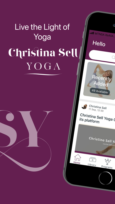 Christina Sell Yoga Online Screenshot